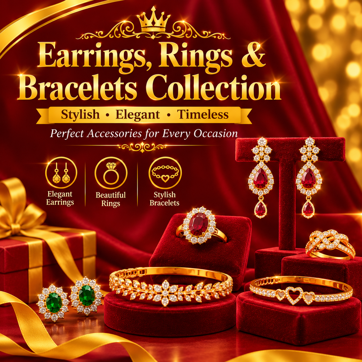 ✨ Earrings, Rings & Bracelets